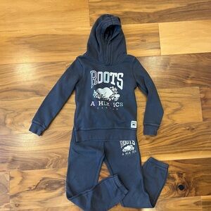 Roots kids sweatpants and hoodie